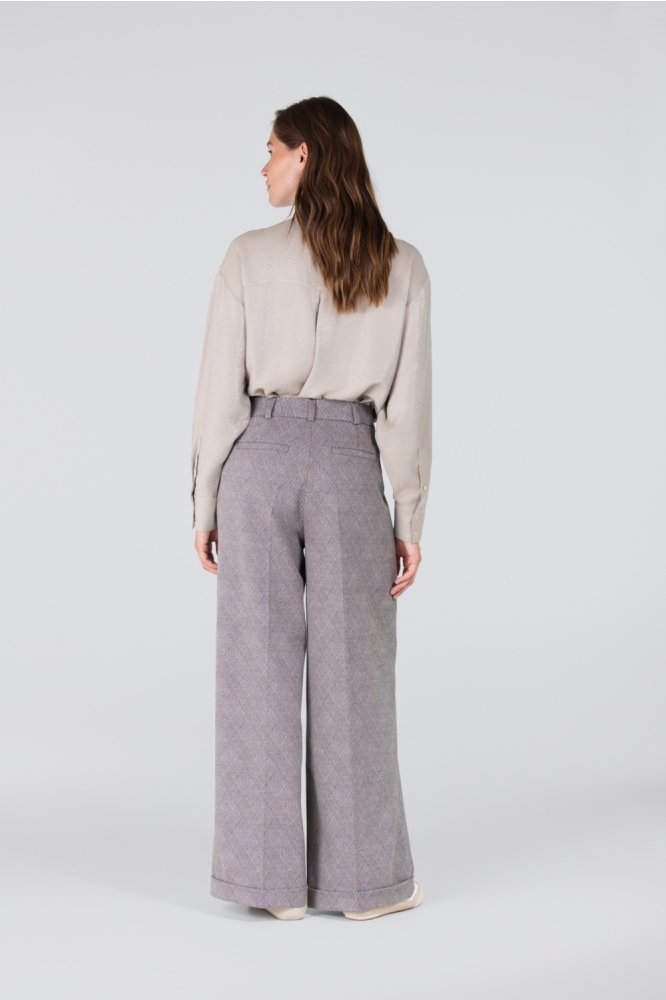 DENISE W25 BROEK WSC 407 000985 BLACK OFF WHITE